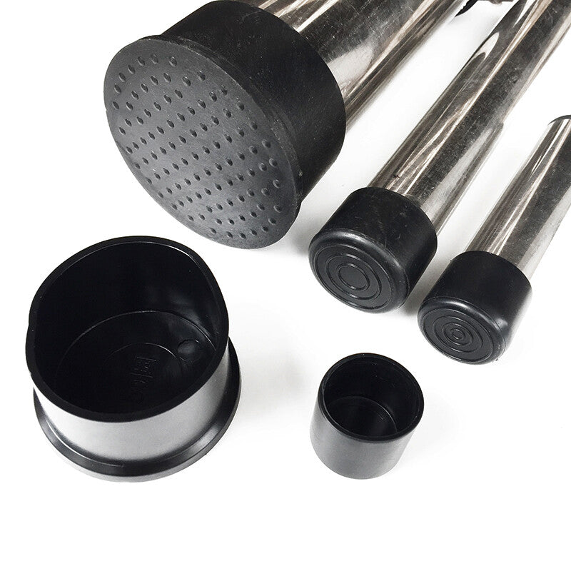 Black chair table feet end caps (6mm~63mm) PVC rubber—durable for home/industrial use