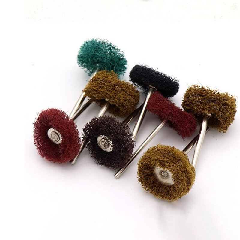 25mm Nylon Fiber Polishing Wheel 3mm Shank Abrasive Buffing Single/Double layer