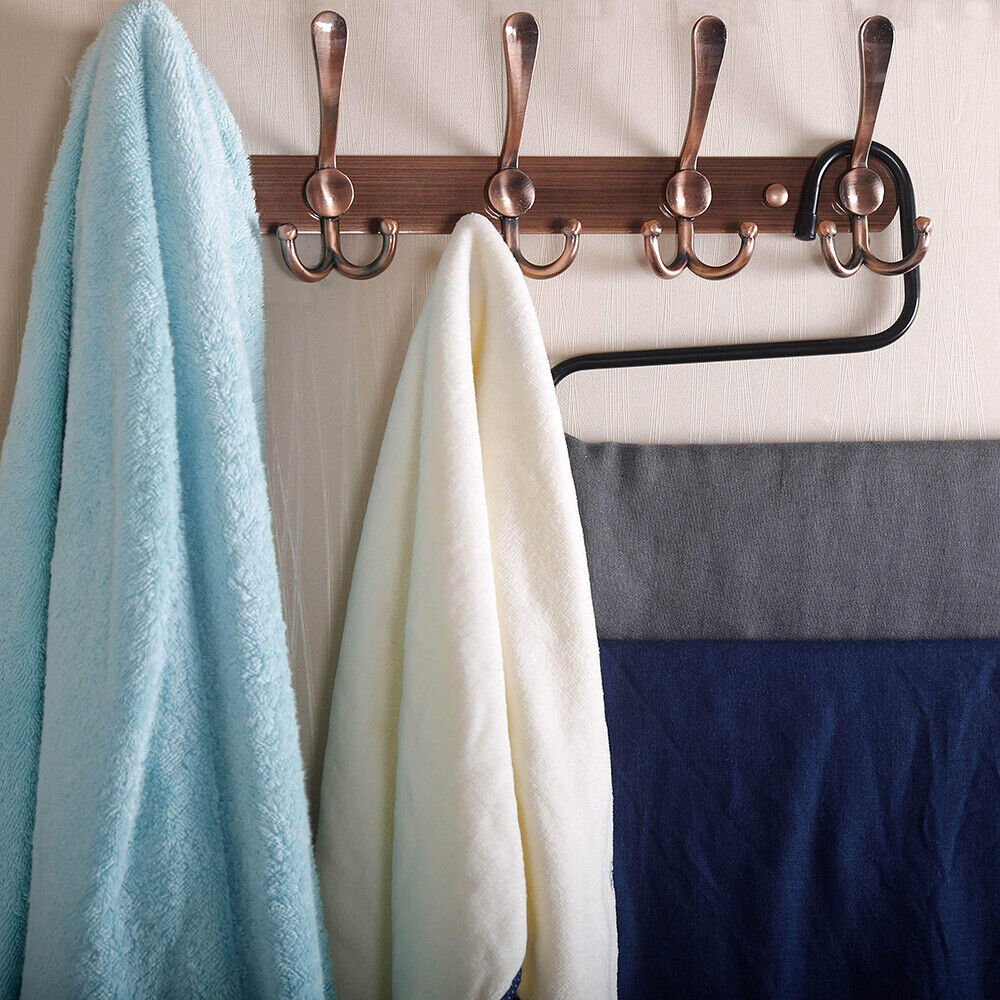 Hook rail coat hooks wall coat rack hooks stainless steel clothes hooks 5 hooks - HomeDIYer