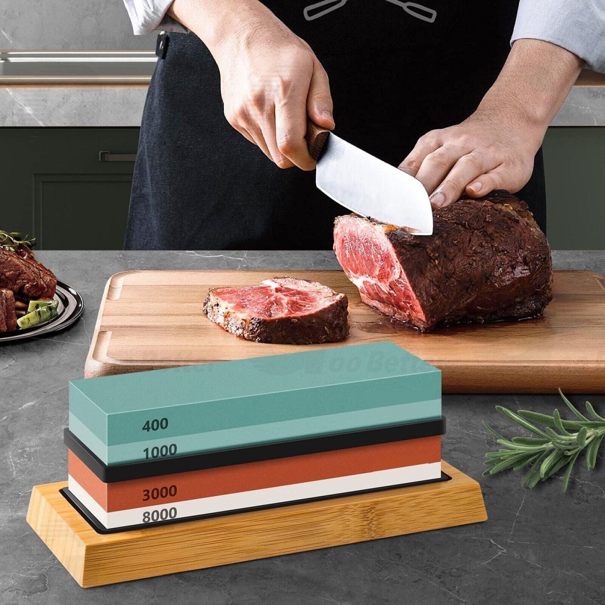 Premium Whetstone Cut knife Sharpener Whet Stone Set 1000/6000 3000/8000 Grit - HomeDIYer
