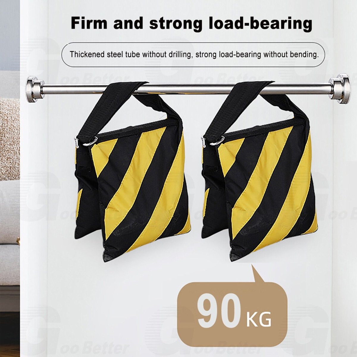50~77cm Extendable Telescopic Clothes Curtain Pole Rail Rod Bath Door Window Wardrobe - HomeDIYer