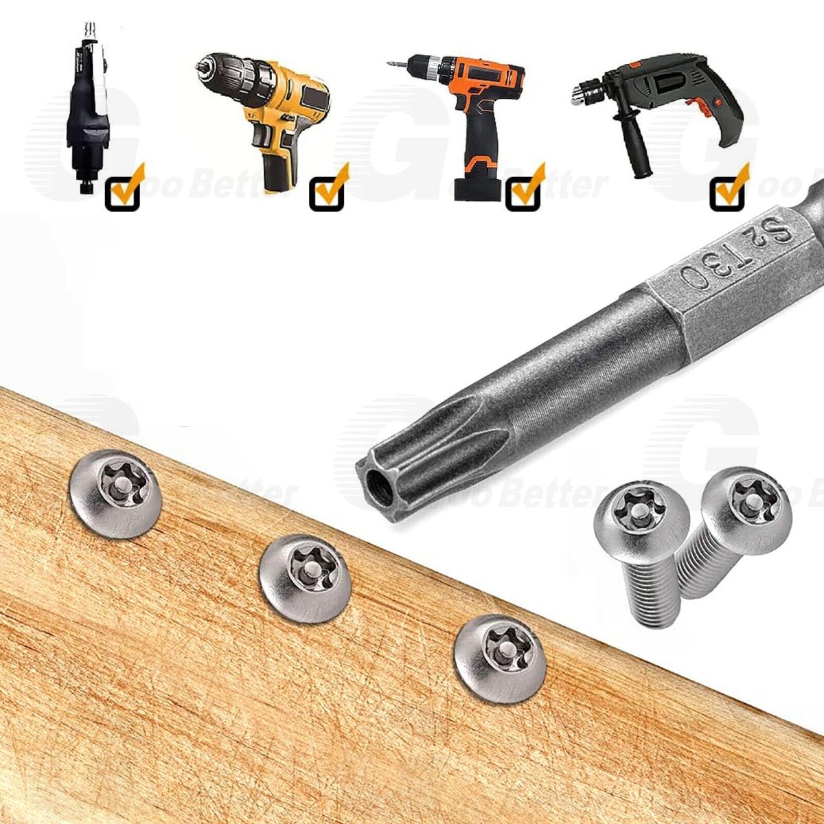 12pc Tamper Proof Star Security Torx Bit Set T5 T6 T7 T8 T9 T10 T15 T20 T25 T30 - HomeDIYer