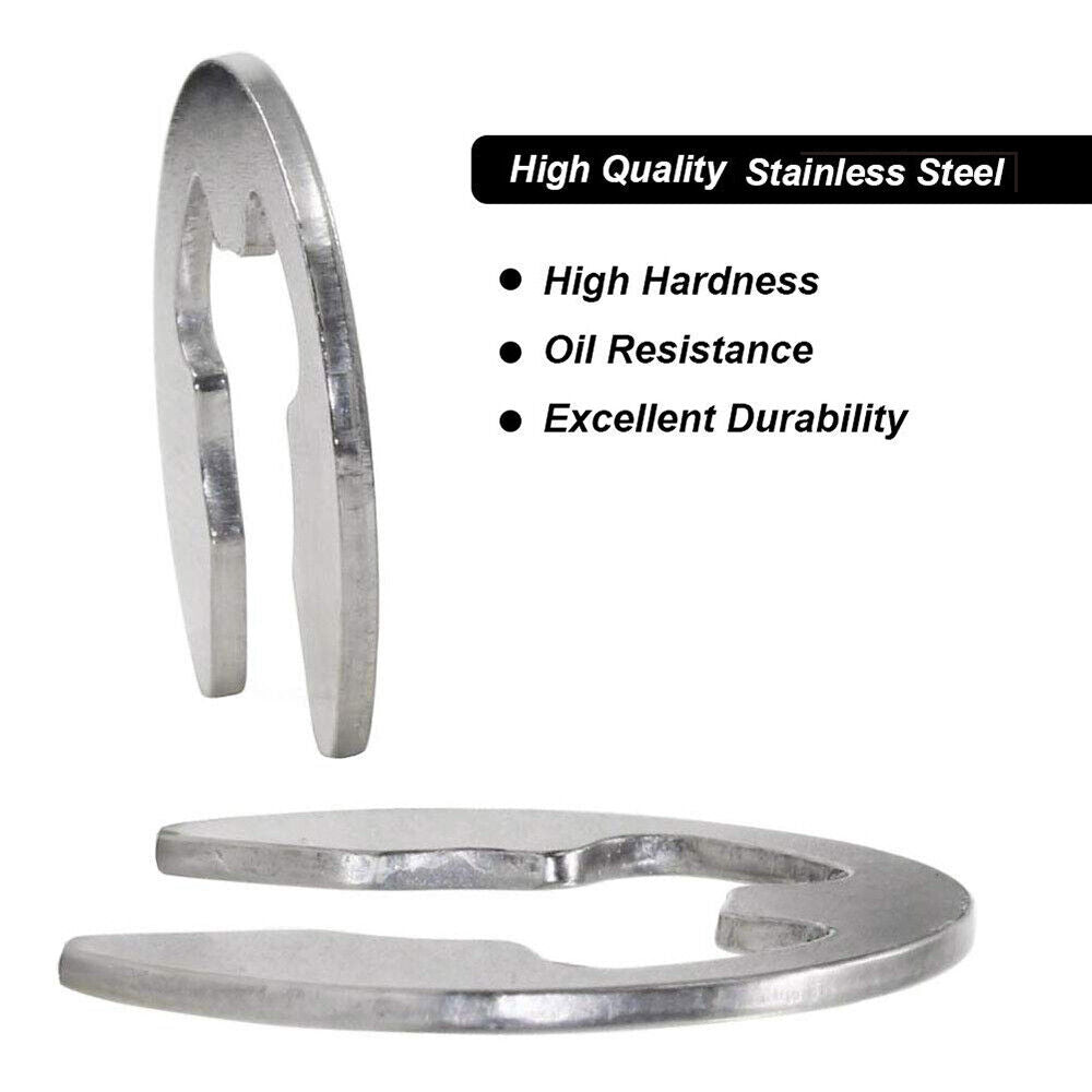 200pcs E Clips Retaining Ring Stainless Steel E Clips Shaft Ring Kit 1.5mm - 10mm - HomeDIYer