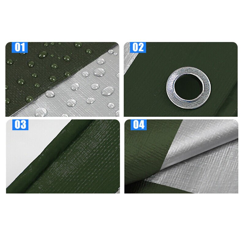 Tarpaulin Regular And Heavy Duty Waterproof Cover Tarp Ground Sheet Multi Sizes - HomeDIYer