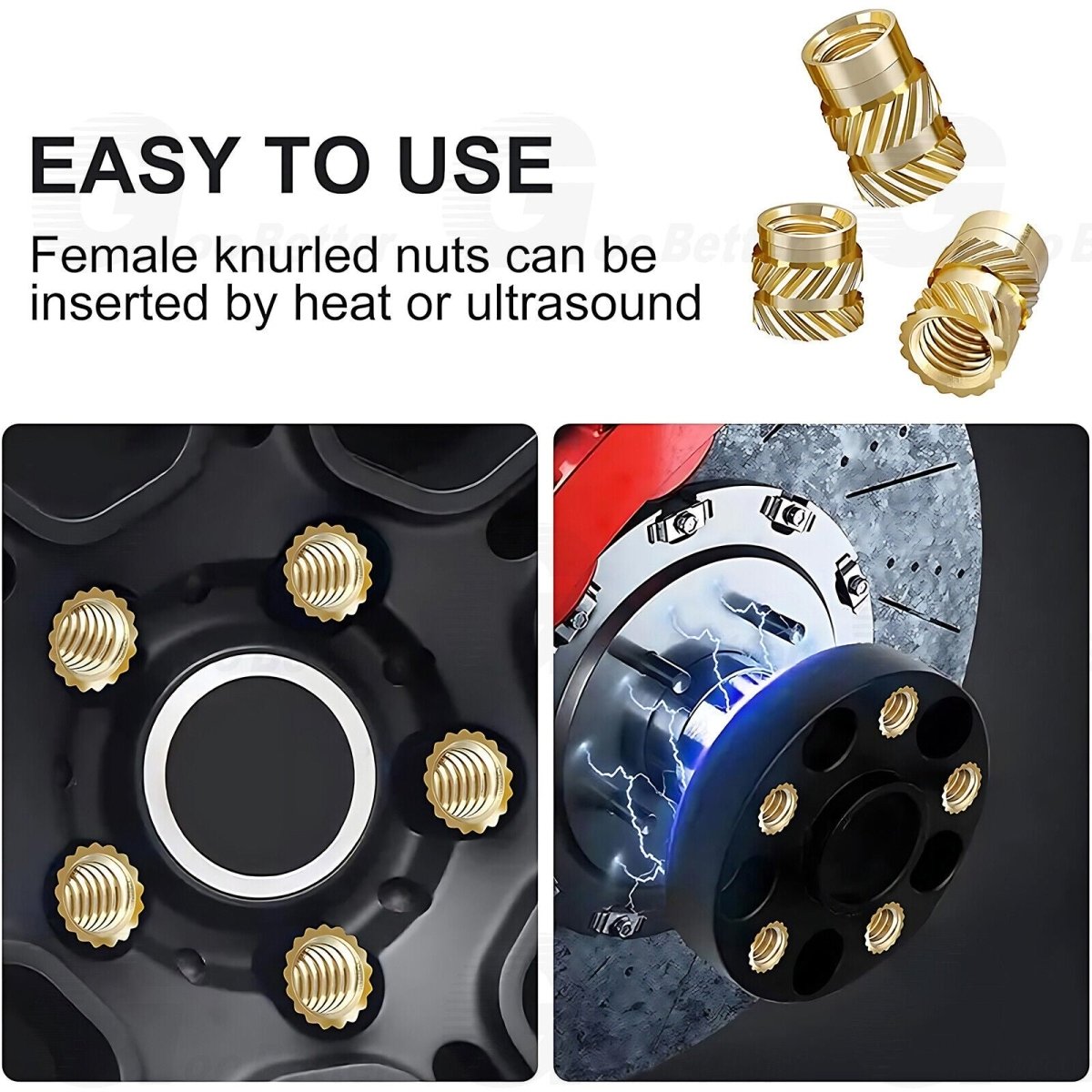 300Pcs M2 - M5 Brass Knurled Nut Threaded Heat Set Inserts for Plastic 3D Printing - HomeDIYer