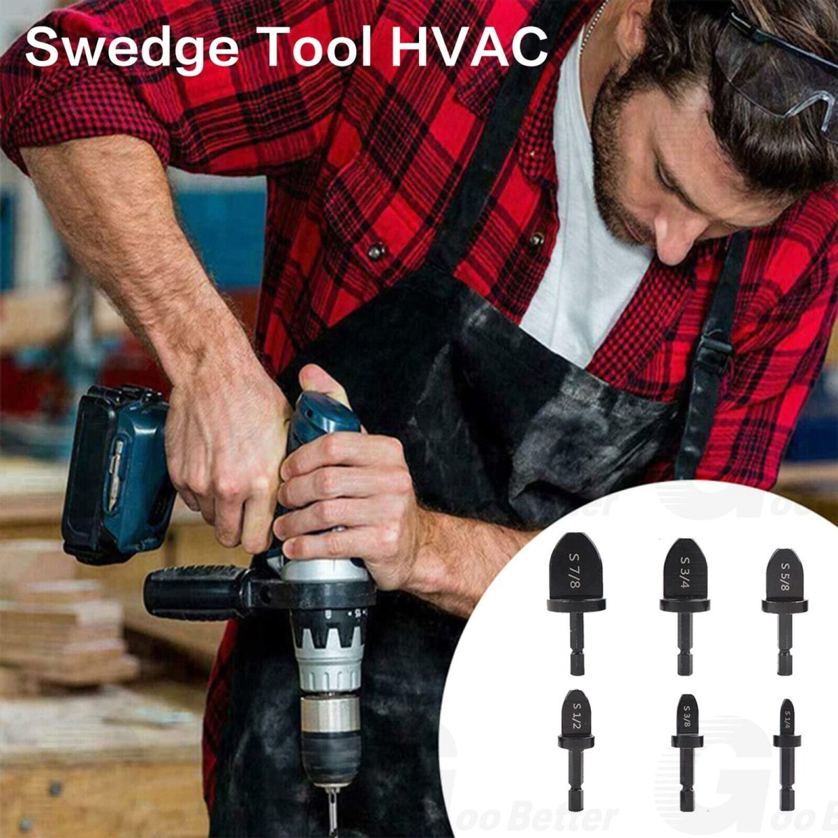 7x Swaging Tube Expander Tool Drill Bit Set Air Conditioner Copper Tube Expander | HomeDIYer - HomeDIYer
