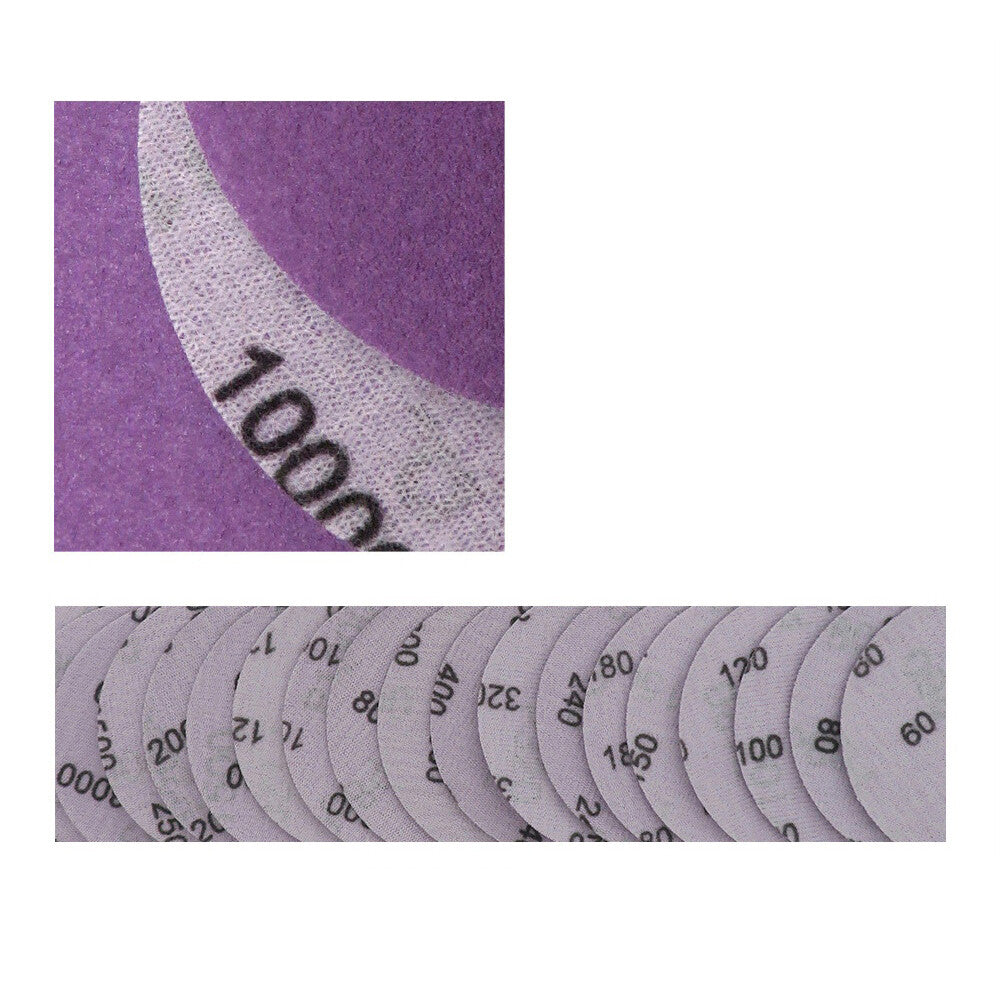 Hanging Single 5 Inch 125mm Purple Sandpaper - Waterproof Wet Dry Sanding Discs (HomeDIYer)