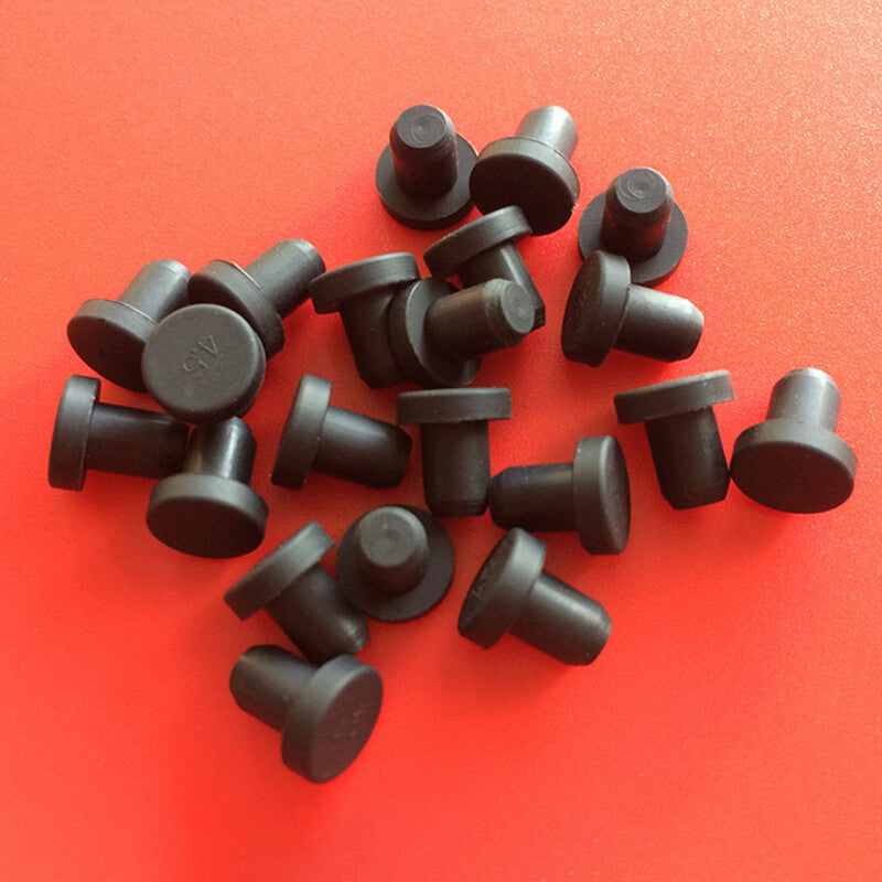 Black Silicone Rubber Hole Plug Blanking End Cap Inserts Bung Solid Plugs 2.7mm~14mm