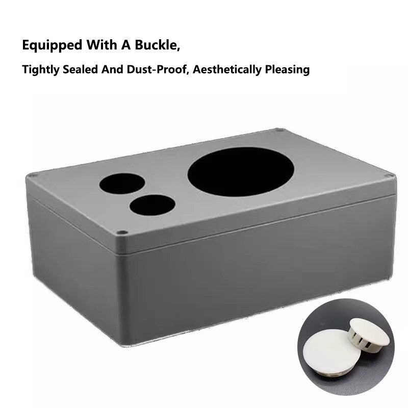 Black end caps protecting tubing ends on industrial equipment