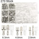 270Pcs Blade Terminal Set Cable Lug Assortment Crimp Connectors Blade Terminals