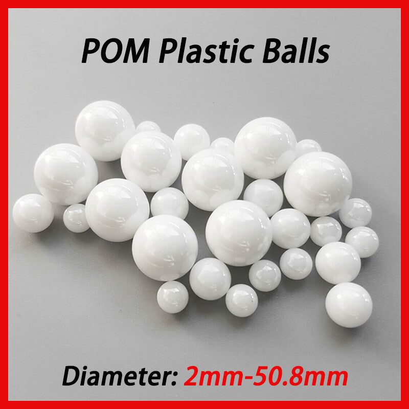 High precision solid POM plastic ball with smooth surface, diameter range 2~50.8mm