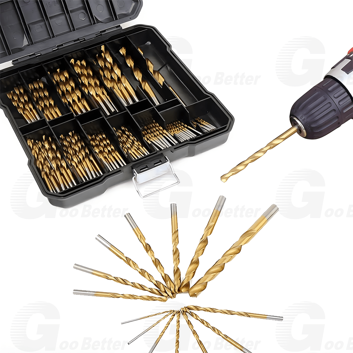 HSS Twist Drill Bit Set 1.5 - 10mm Titanium Hole Saw Tools DIN338 Metal Drill 99Pc - HomeDIYer