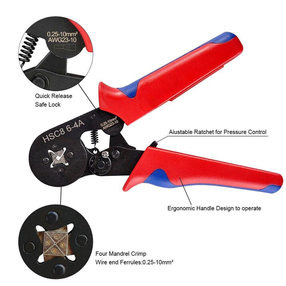 1800 crimping pliers wire end ferrule set 0.5mm - 10mm² wire end ferrule pliers pliers - HomeDIYer
