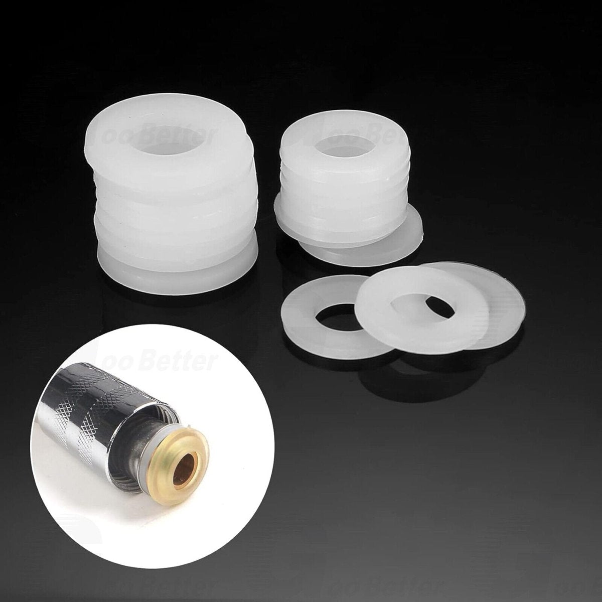 195pcs M3 - M12 White Nylon Flat Washers Set Assorted Seals Washer O - Ring Gasket - HomeDIYer
