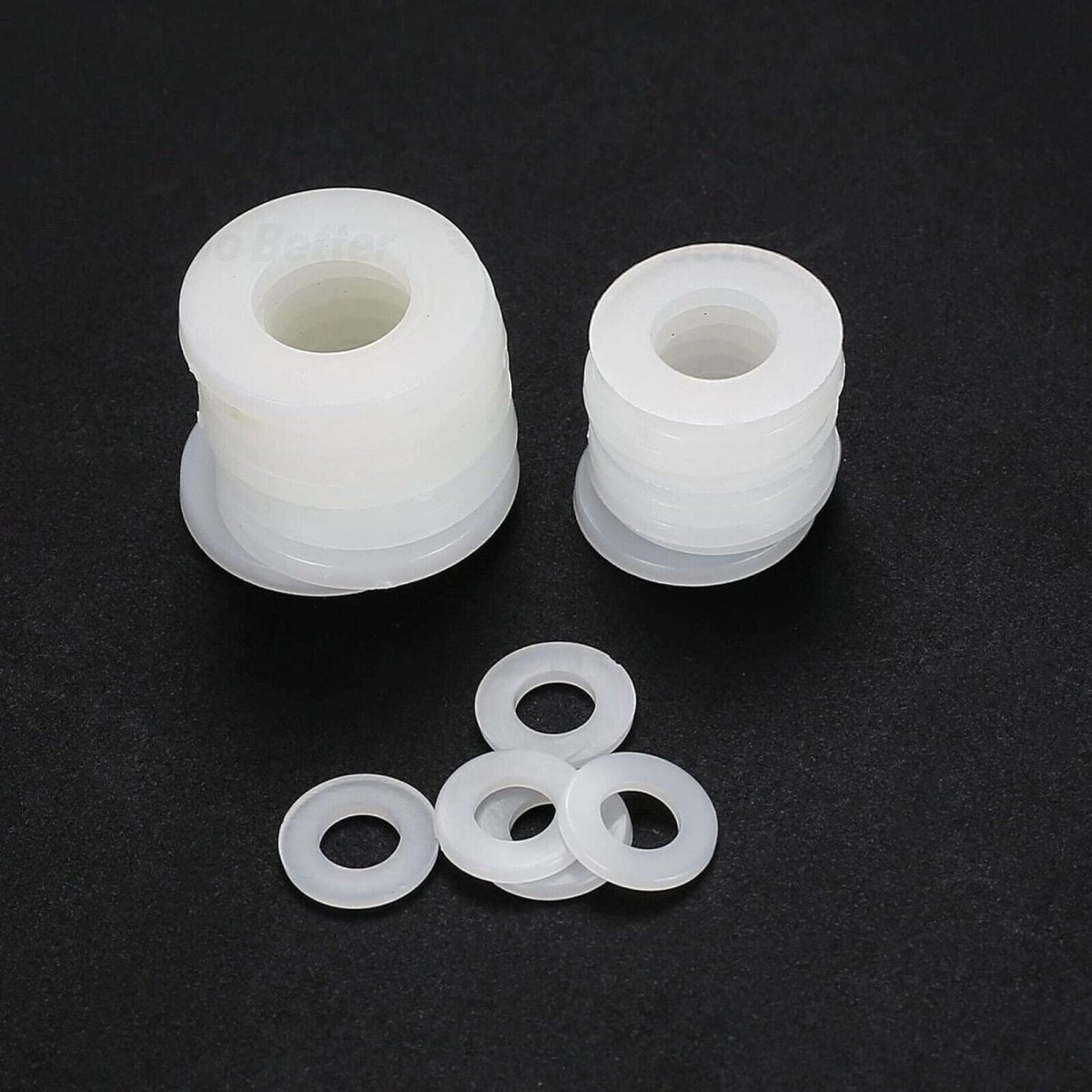 500Pc White Nylon Flat Washer Assortment Kit M2 - M8 Tight Seal Gasket Liquids Set - HomeDIYer