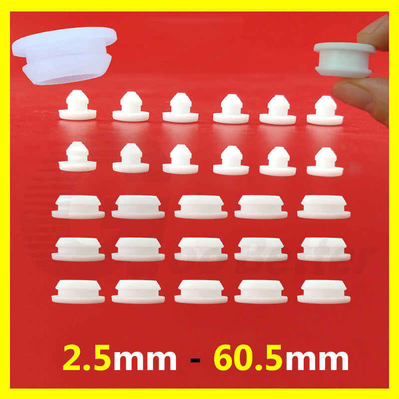 Snap-On Hole Plug Round Silicone Rubber Blanking Seal Bung Pipe Tube (2.5-60mm)