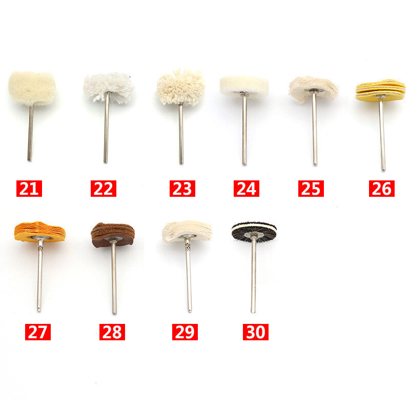 3.0mm Shank Polishing Brush Buffing Wheel Discs For Drill Bit Grinder Rotary NEW
