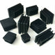 10-100mm Black Square Plastic Blanking End Cap Caps Tube Pipe Inserts Plug Bungs