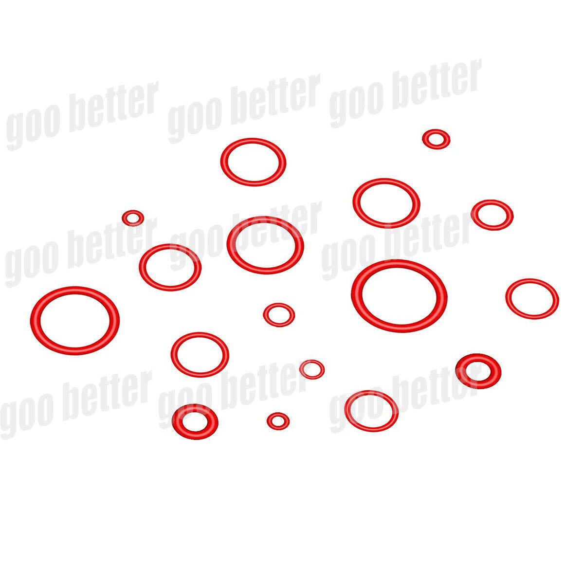 225Pcs NBR Rubber O - Ring Red Ø6 - 20mm Seals O - Ring Washer Pack Set Plumbing Tap - HomeDIYer