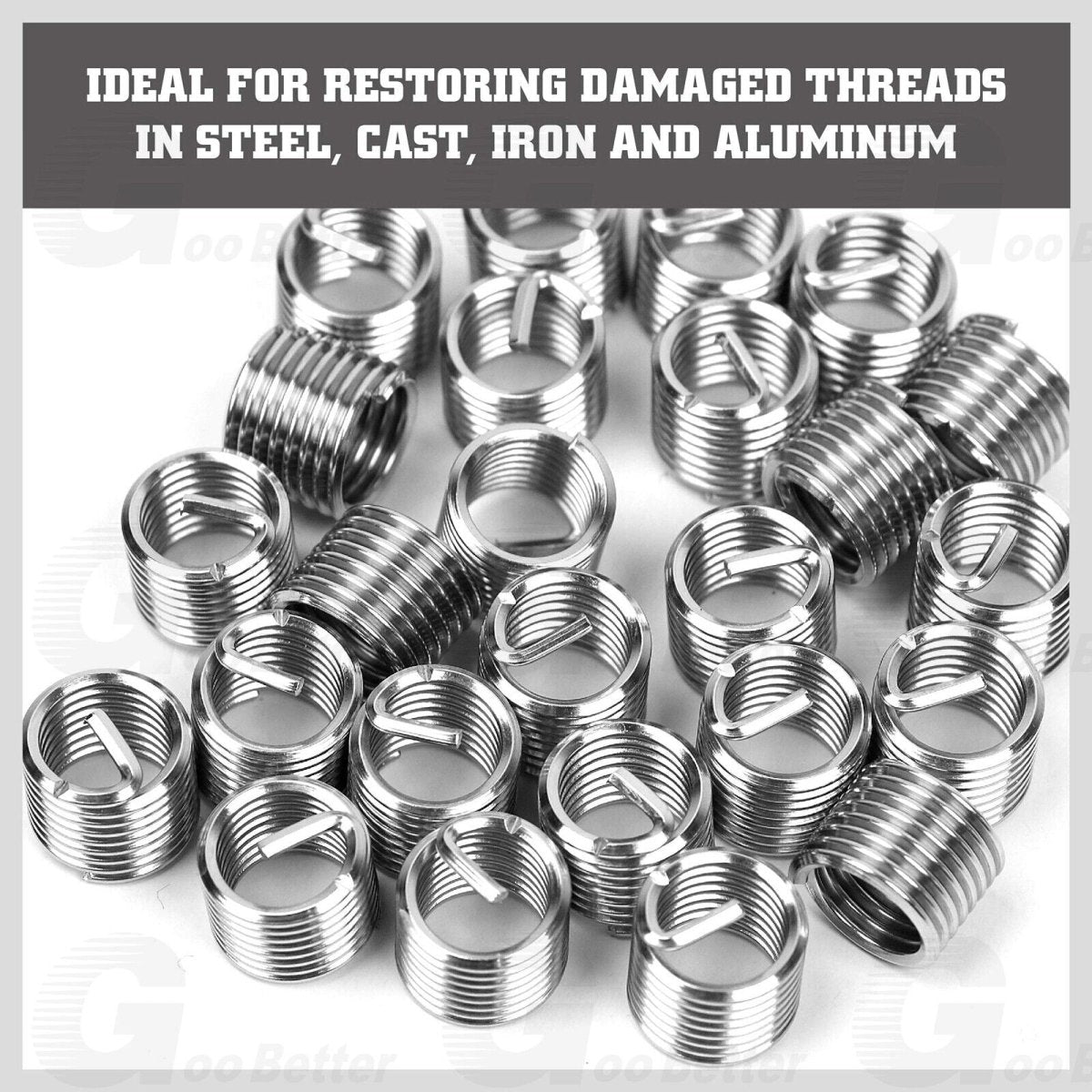 131PCS Helicoil Type Thread Repair Kit rethread Stripped M5 M6 M8 M10 M12 Metric - HomeDIYer