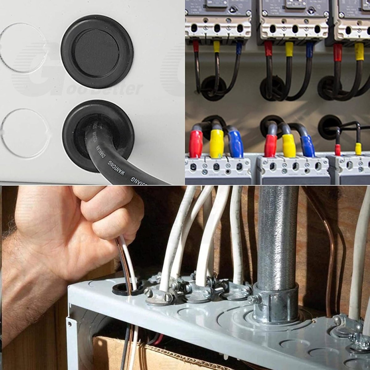 200Pcs Rubber Grommet Firewall Hole Plug Set Electrical Wiring Gasket Assortment - HomeDIYer