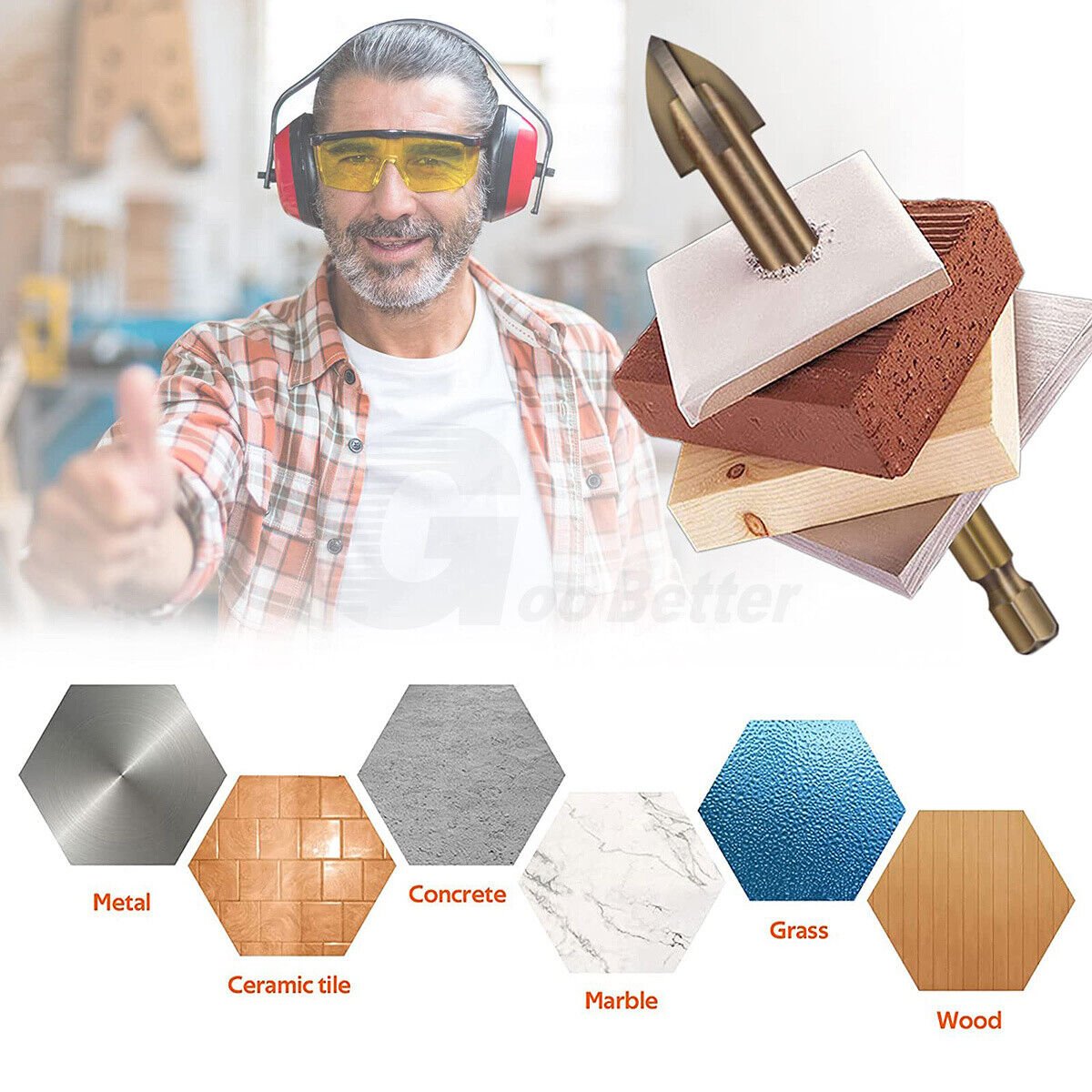 5 Efficient Universal Drilling Tool Cross Alloy Ceramic Triangle Drill Set 3 - 8mm - HomeDIYer