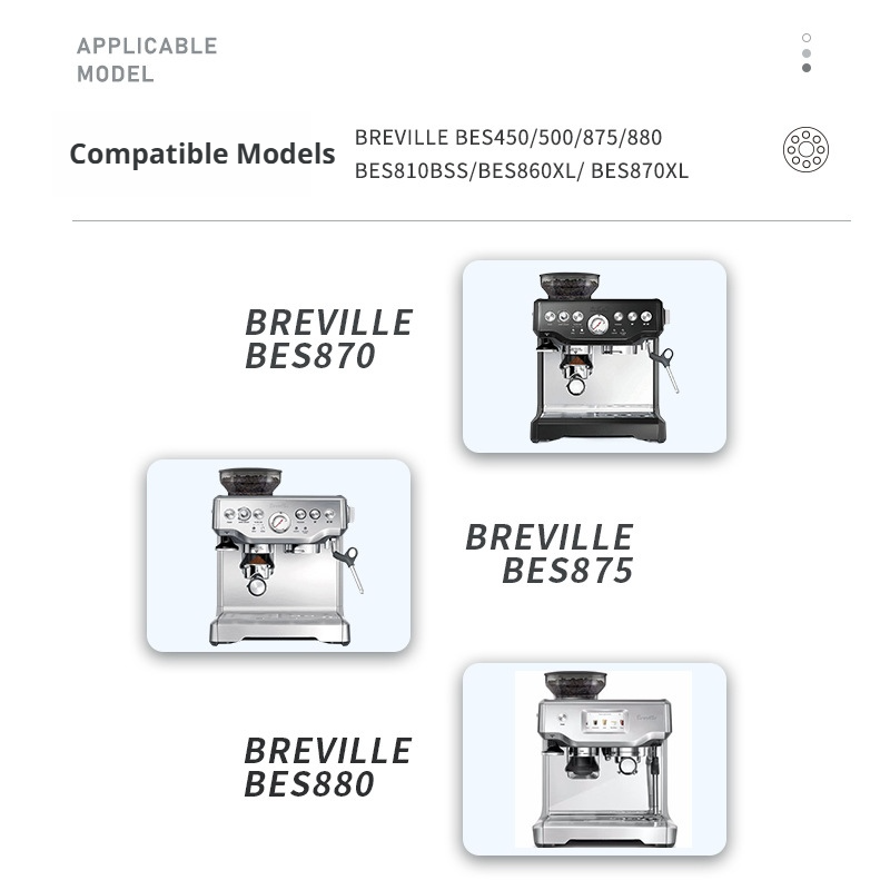 Breville 8-Series Stainless Steel Shower Screen – Precision Water Distribution for BES450/500/875/880/860XL/870XL