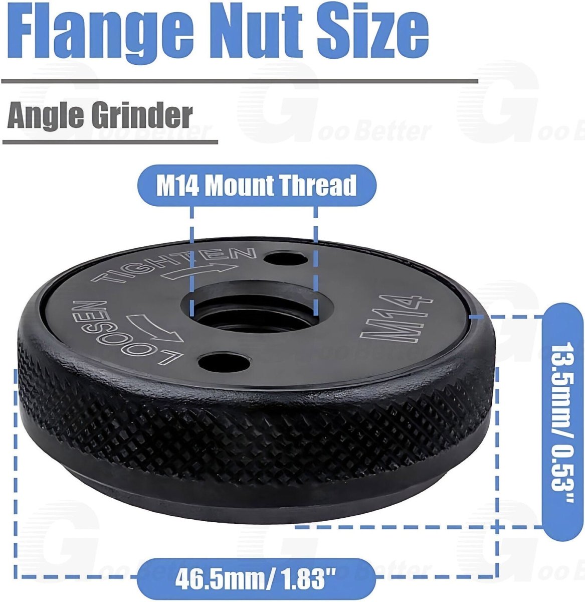Angle Grinder Quick Change Fast Locking Nut For M14 Thread Grinders Hand Tighten - HomeDIYer