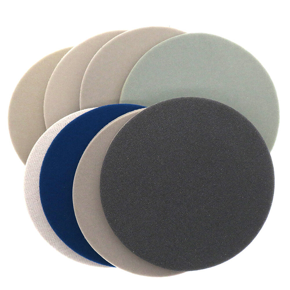 3" 75mm Sponge Foam Hook Loop Sandpaper Wet / Dry Sanding Pad Disc 300#-3000#