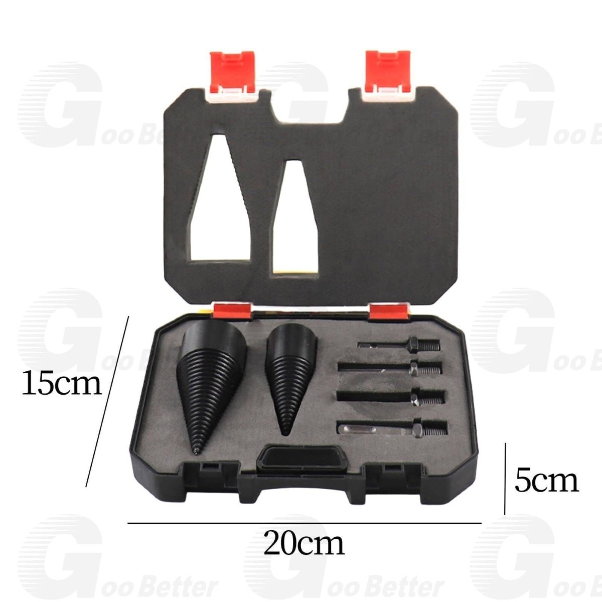 6x Wood Splitter High Speed Twist Firewood Drill Bit Screw Splitting Cone Driver - HomeDIYer