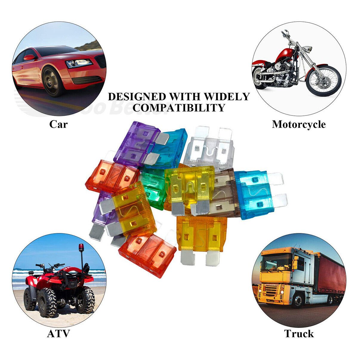 300Pcs Mini Blade Flat Fuses 2 - 40 Amp Assortment Kit for Car Van Bike Fuse Boxed - HomeDIYer