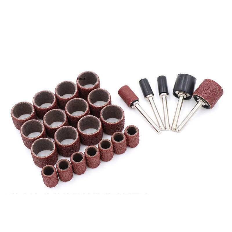 8mm/15mm Sanding Bands Ring Wheel Abrasive Sandpaper Grinding Drill 80#~600 Grit