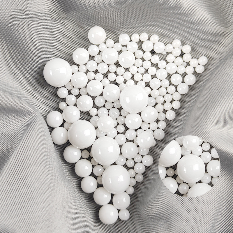 Zirconia balls installed in a high-speed precision bearing for industrial equipment