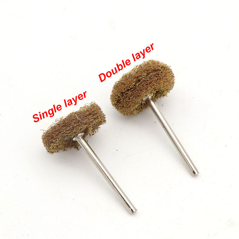 25mm Nylon Fiber Polishing Wheel 3mm Shank Abrasive Buffing Single/Double layer