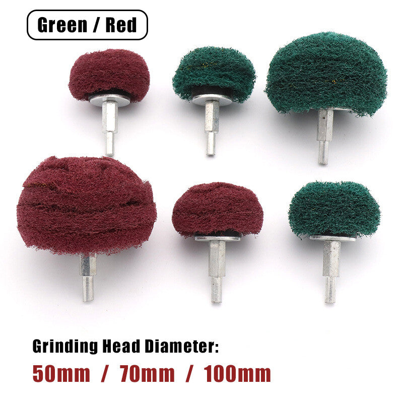 Nylon Fiber Polishing Mushroom Wheel Dome Sanding Mop Buffing Pad 6mm Shank