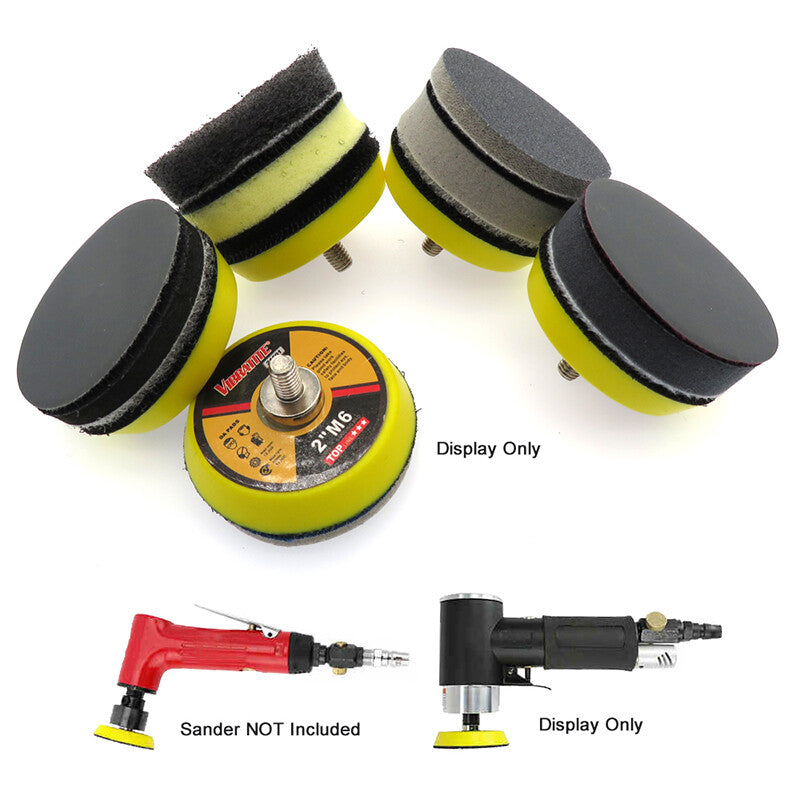 Side View 2"-6" Sanding Pad - Black Rubber+Metal Bolt for HomeDIYer Drill Grinder