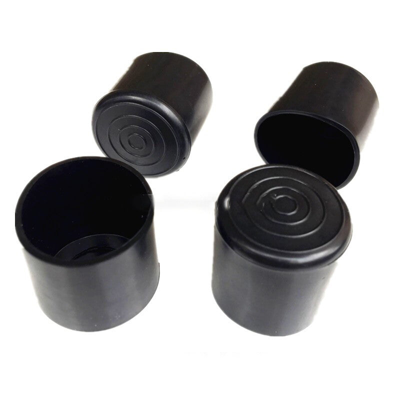 Black pipe tubing end covers (6mm~63mm) PVC rubber, ideal for furniture feet protection