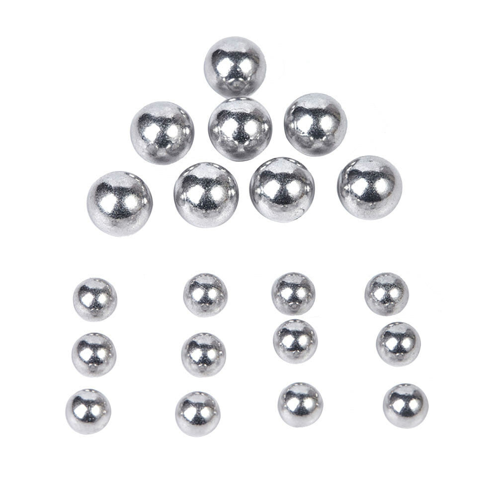 Solid aluminium ball beads with smooth polished finish, 0.5-12mm range for DIY crafts