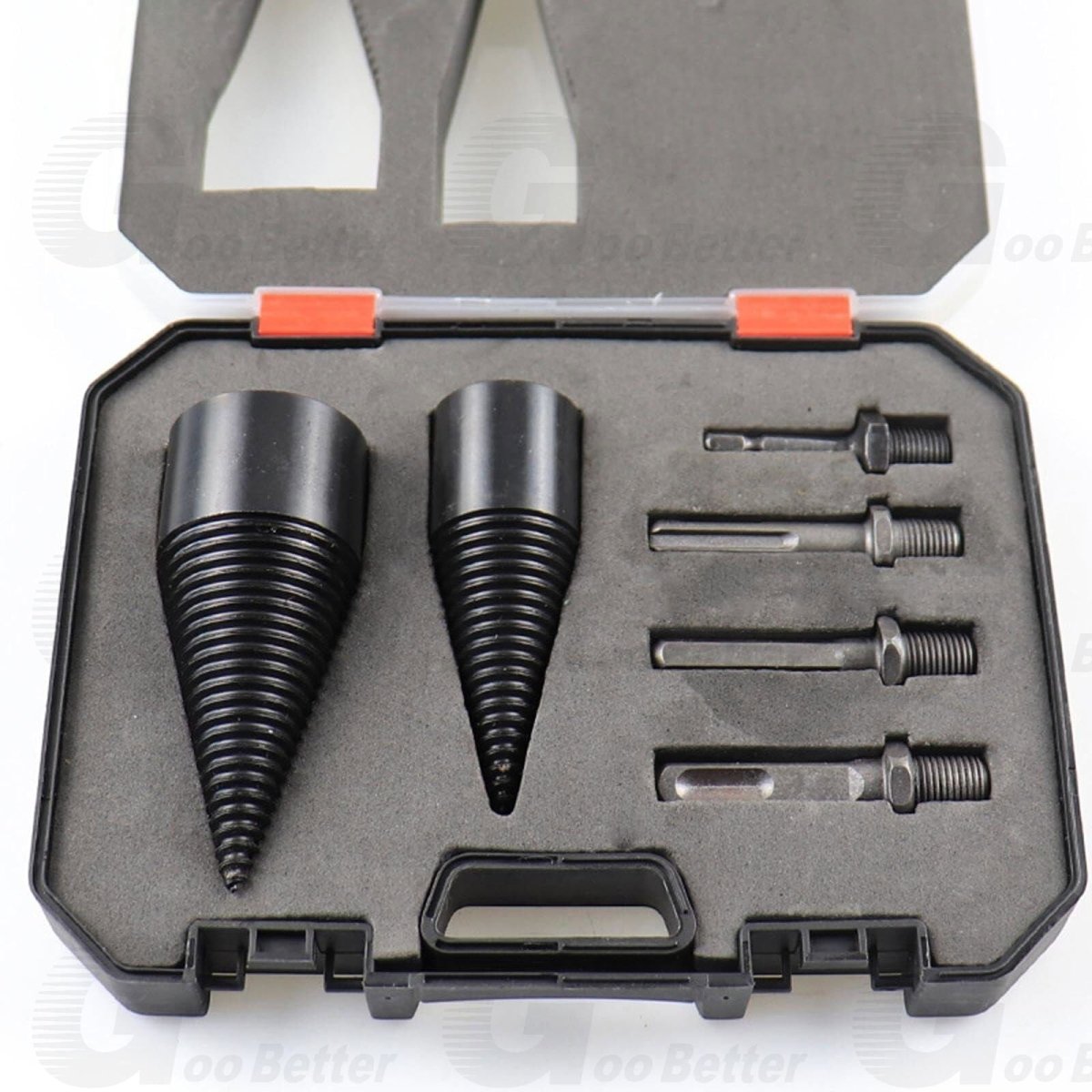 6x Wood Splitter High Speed Twist Firewood Drill Bit Screw Splitting Cone Driver - HomeDIYer