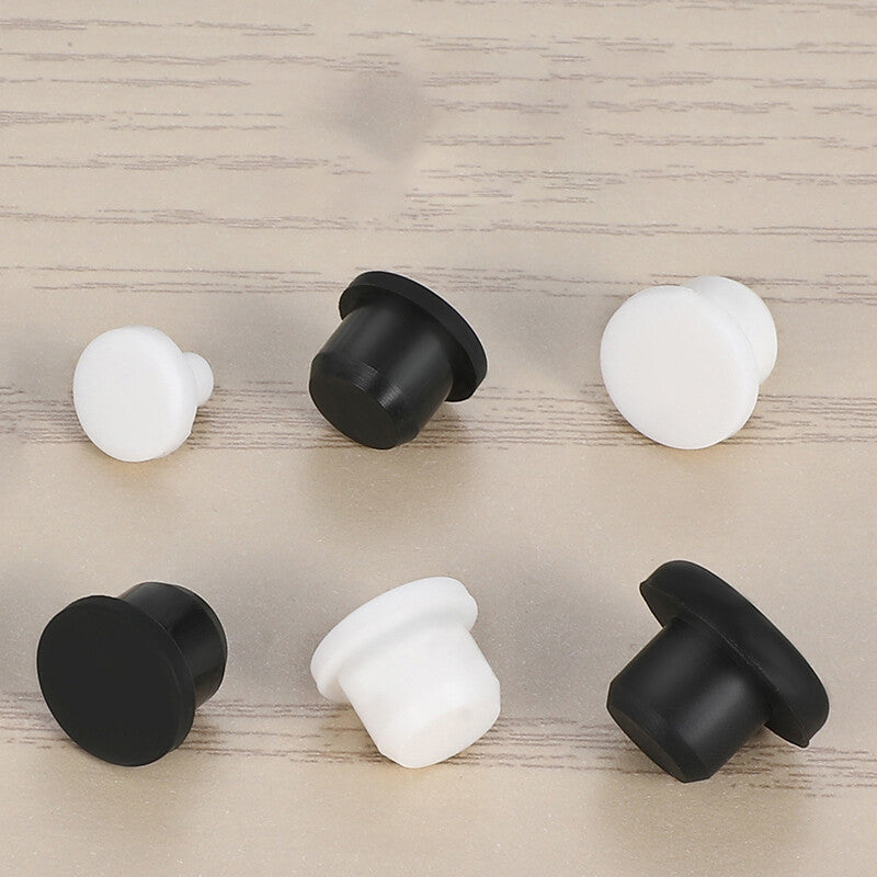Black Silicone Rubber Hole Plug Blanking End Cap Inserts Bung Solid Plugs 2.7mm~14mm