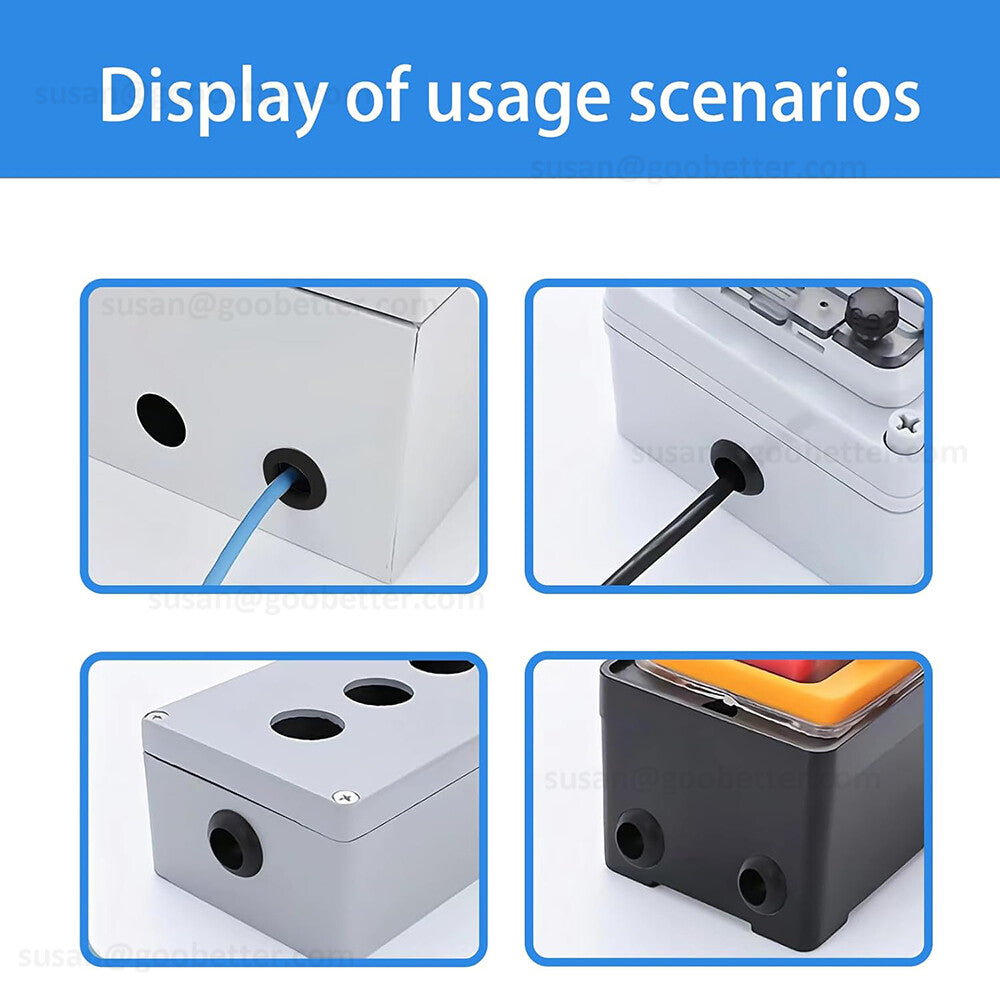Wiring Grommets - Rubber Open Grommet - Cable Hole Plug Bung Wire Cable Protect