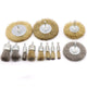φ10-100mm Flat Wire Brush Wheel Rotary Brass Stainless Steel Metal Sanding Drill