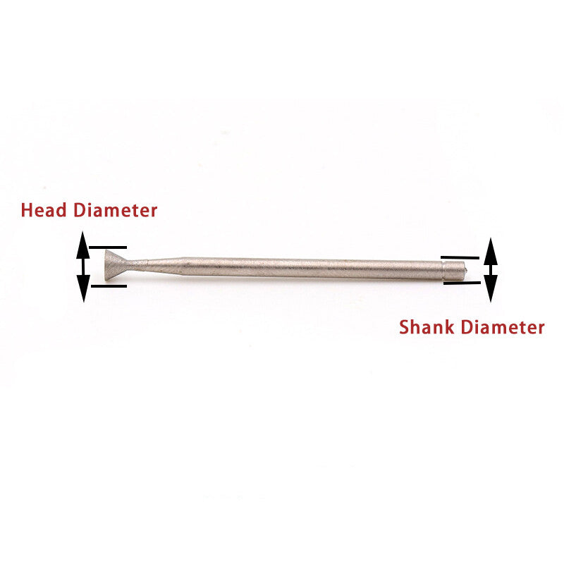 2.35mm Shank Diamond Grinding Head Polishing Heads Jade Carving 600/1200 Grit