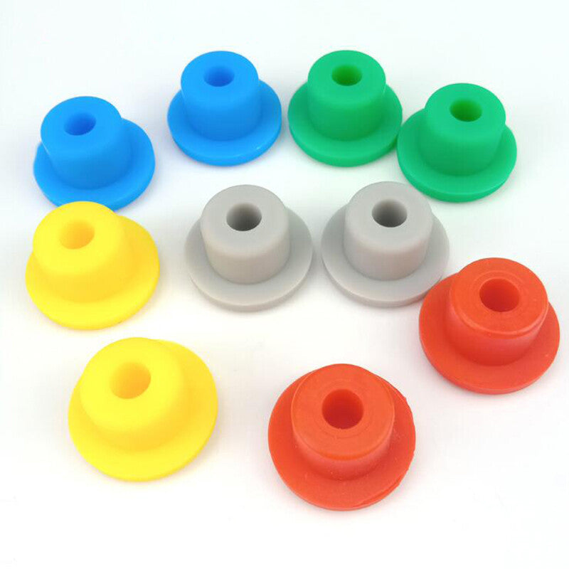 Green Hole Plugs Round Silicone Rubber Seal Blanking End Caps Seal Bung 13mm ~ 48.5mm