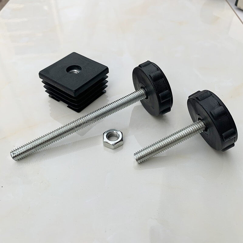 Leveling feet protecting hardwood floors from scratches and damage