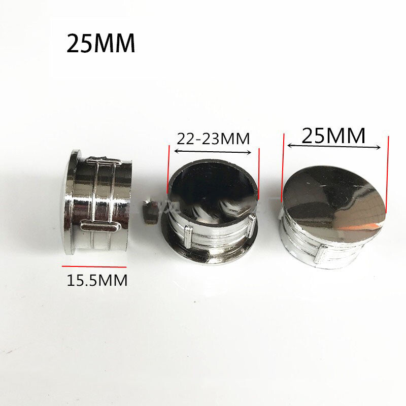 Round Plastic Blanking End Caps Tube Pipe Inserts Plating Hole Plug Dia 15~25mm