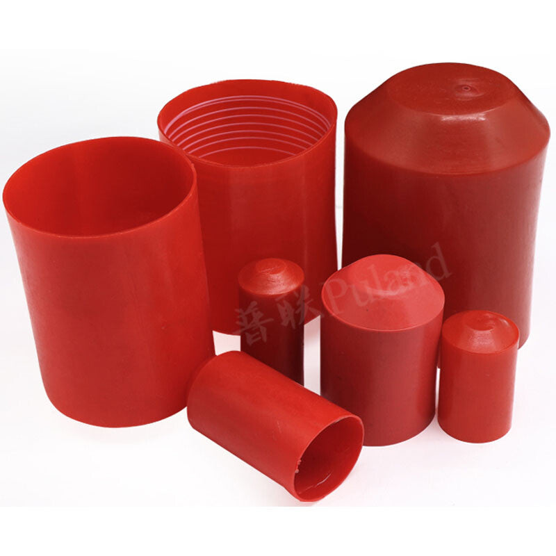 Red adhesive heat shrink end caps (2:1 ratio, 8mm-110mm) 35KV rated for commercial wiring