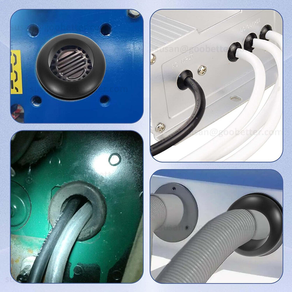 Wiring Grommets - Rubber Open Grommet - Cable Hole Plug Bung Wire Cable Protect