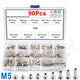 90pcs M5 Chicago Screw Set Binding Rivets Studs for Leather Craft Nickel Plating