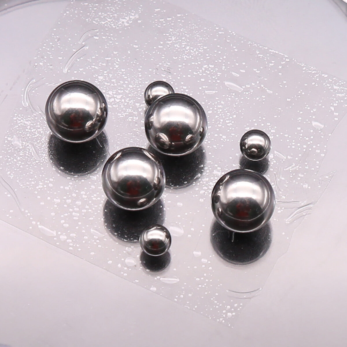 Precision balls installed in a common 608 bearing for skateboards or machinery